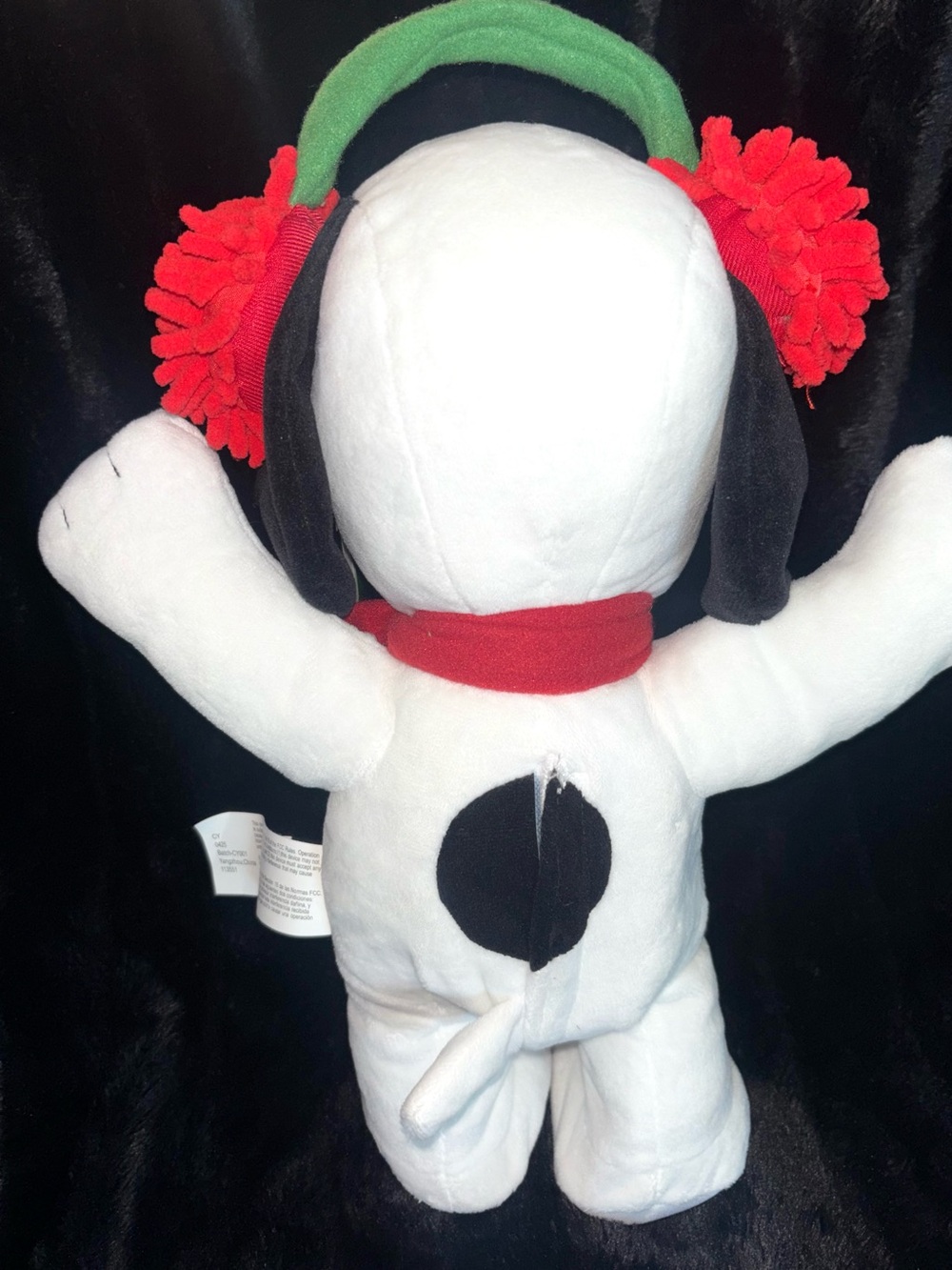 Source Unknown White Plush Dog Toy with Red Scarf & Green Headband - Picture 2 of 2